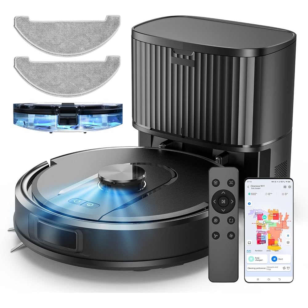 Vexilar Cleanova W11 Robot Aspirateur Laveur 5000Pa avec Station