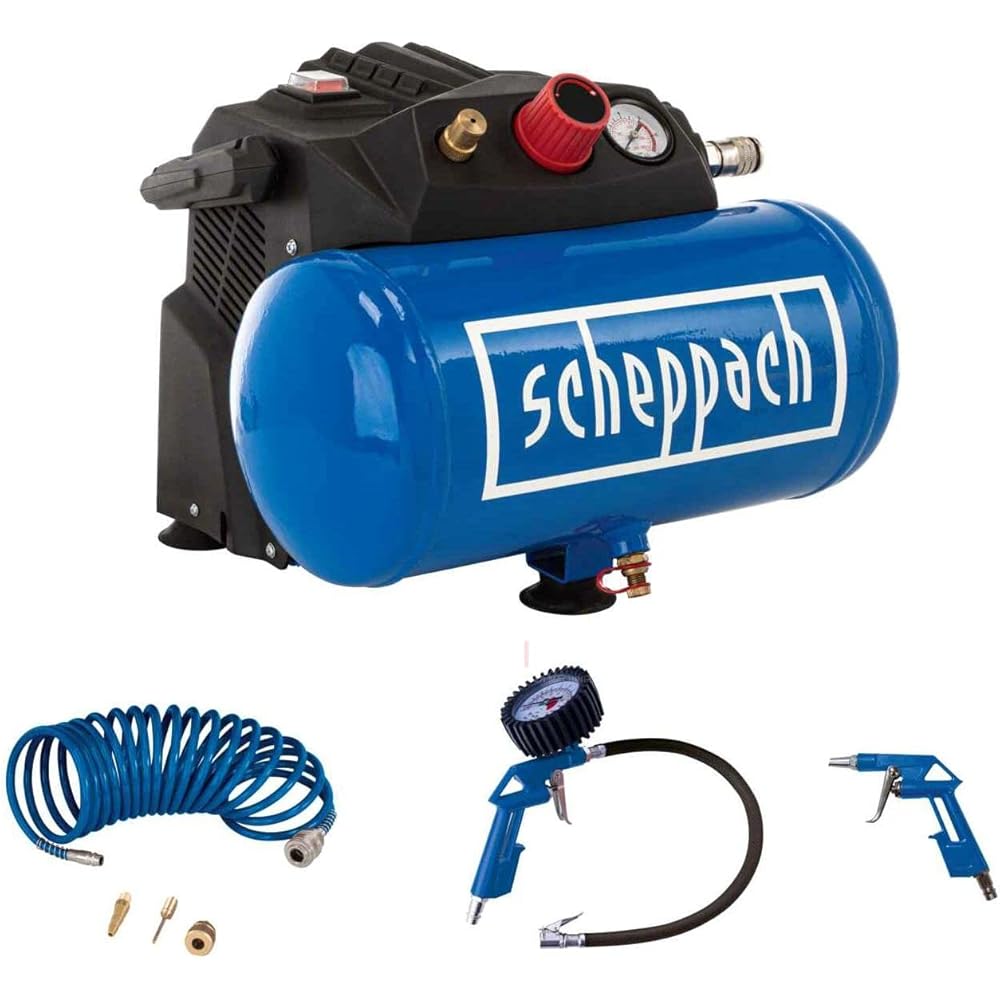 Scheppach Compresseur d'Air Pneumatique Portable 6 L 8 Bars