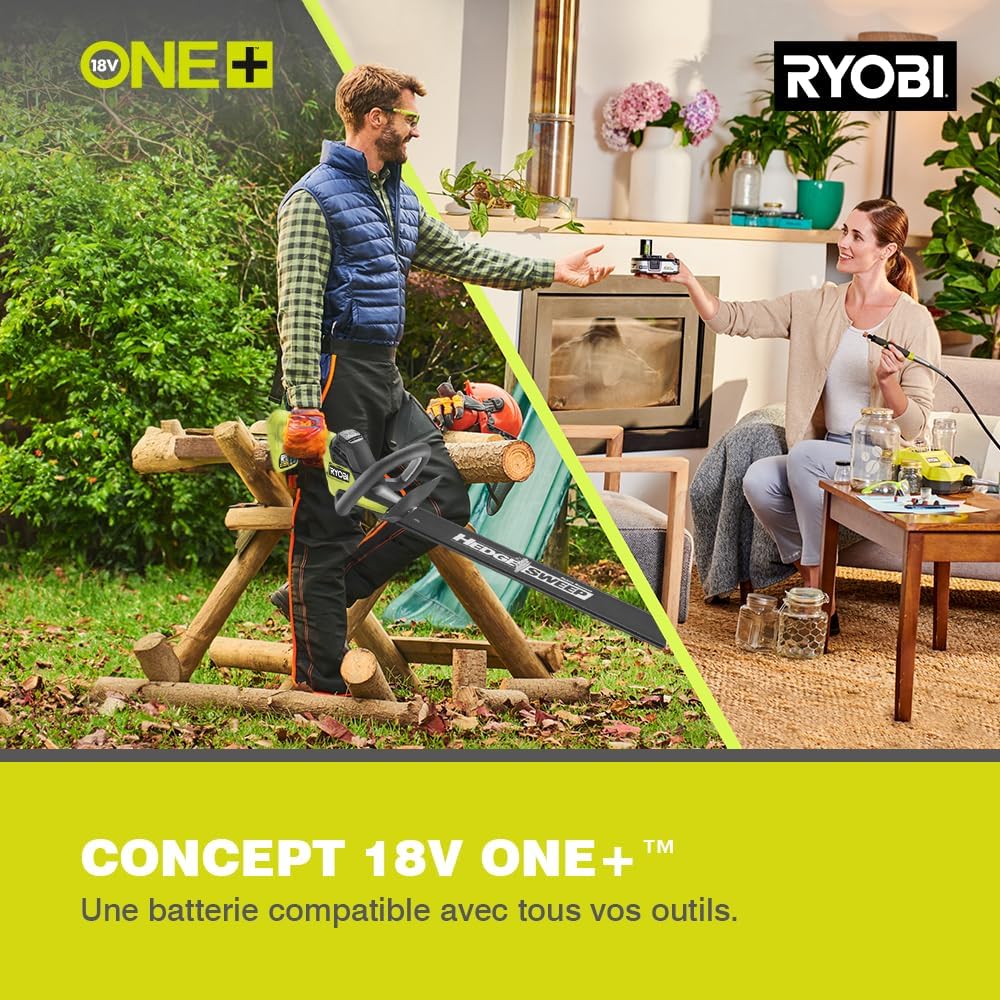 RYOBI RY18HT50A-0 Taille-Haies Linea sans Fil 18V ONE+ Lames 50 cm