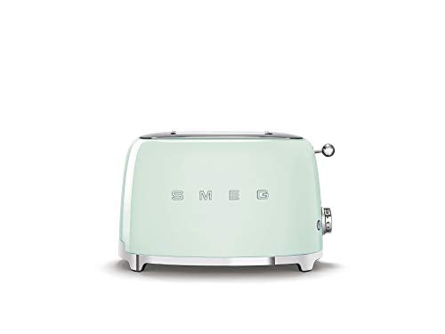 Smeg TSF01PGEU Grille-pain 2 Tranches au Design Rétro Vert Eau