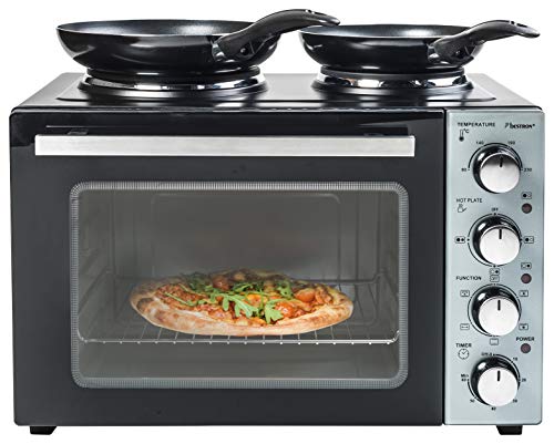 Bestron Cuisinière Mini-Four de Table avec Double Plaque de Cuisson