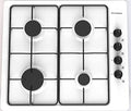 Schneider SCTG6040B1 Table de Cuisson à Gaz Émail Blanc 4 Feux