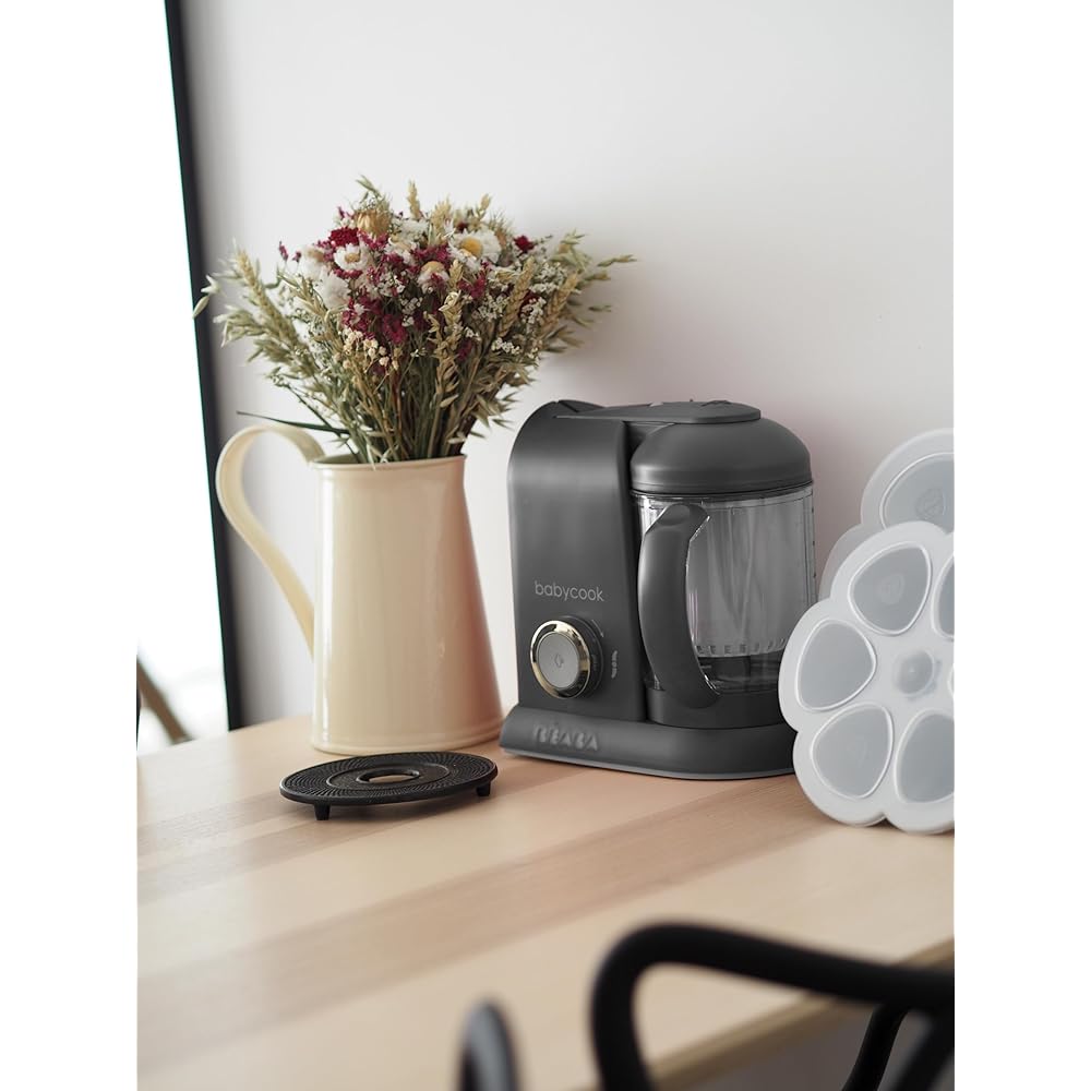 Beaba Babycook Solo Robot Bébé 4 en 1 Cuiseur Vapeur et Mixeur Gris