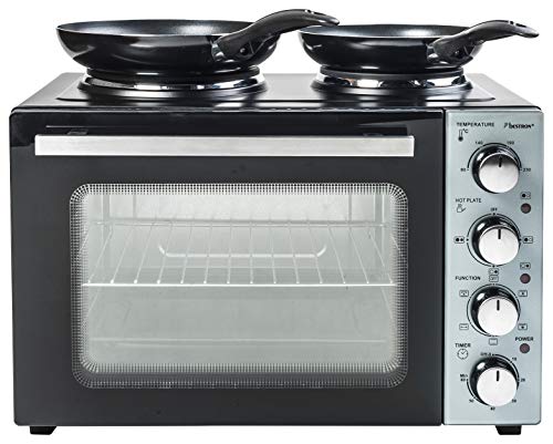 Bestron Cuisinière Mini-Four de Table avec Double Plaque de Cuisson
