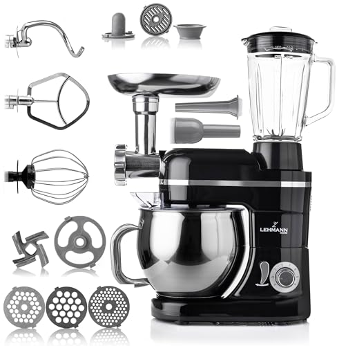 Lehmann Machine de Cuisine Universelle 3-en-1 Planétaire Noire