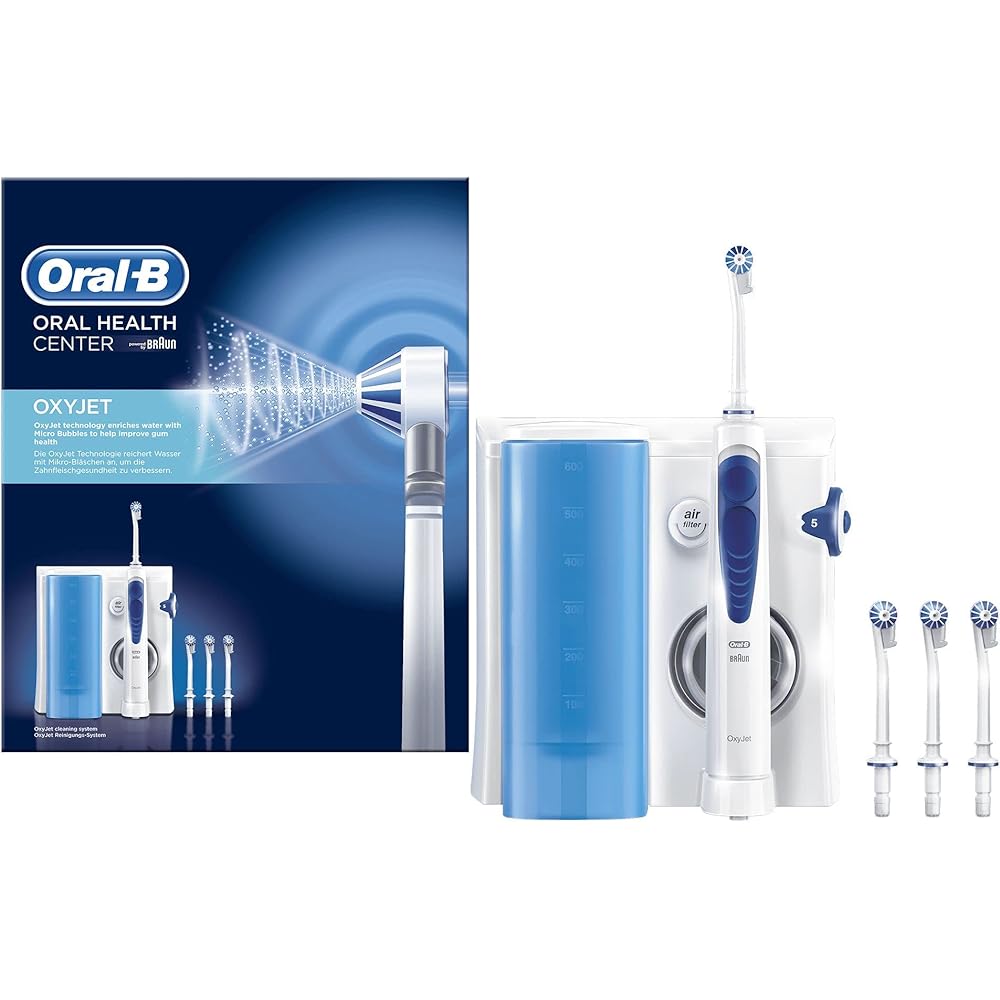 Oral-B Oxyjet Jet Dentaire Hydropulseur Rechargeable avec 4 Canules
