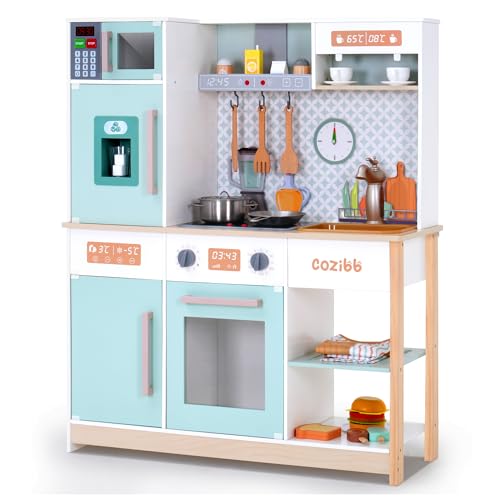 CoziBB Cuisine en Bois pour Enfant avec Son et Lumières