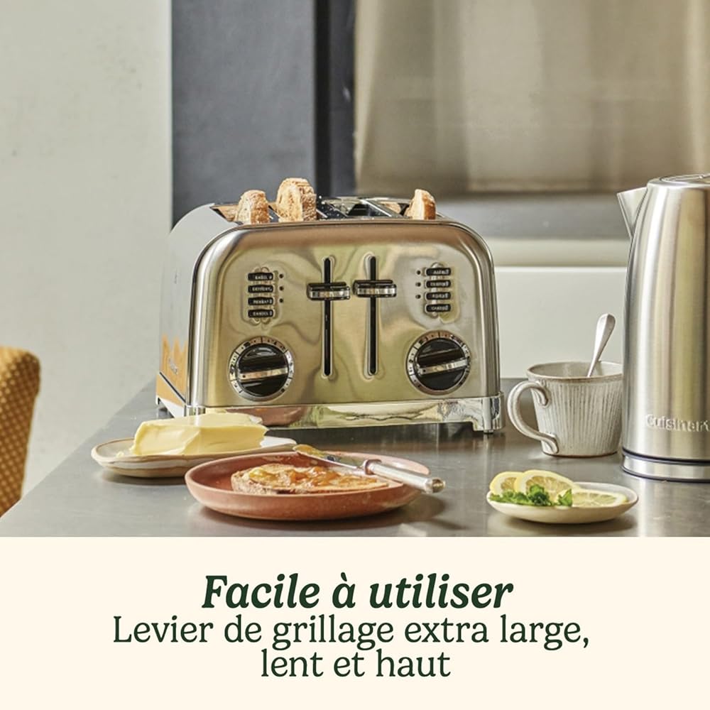 Cuisinart Grille-pain 4 Tranches en Acier Inoxydable