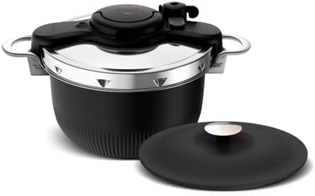 SEB Autocuiseur Cocotte Minute Inox et Noir 6L P4810700