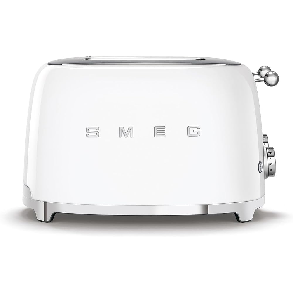 Smeg TSF03WHEU Grille-Pain 4 Tranches avec 4 Fentes 2000 W Blanc