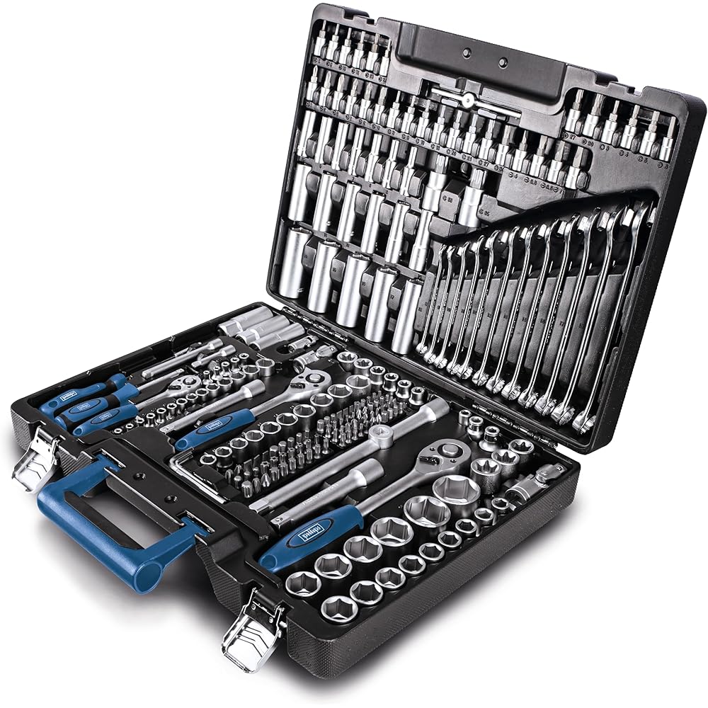 Scheppach TB217 Atelier Mobile Coffret à Outils Complet 217 Pièces