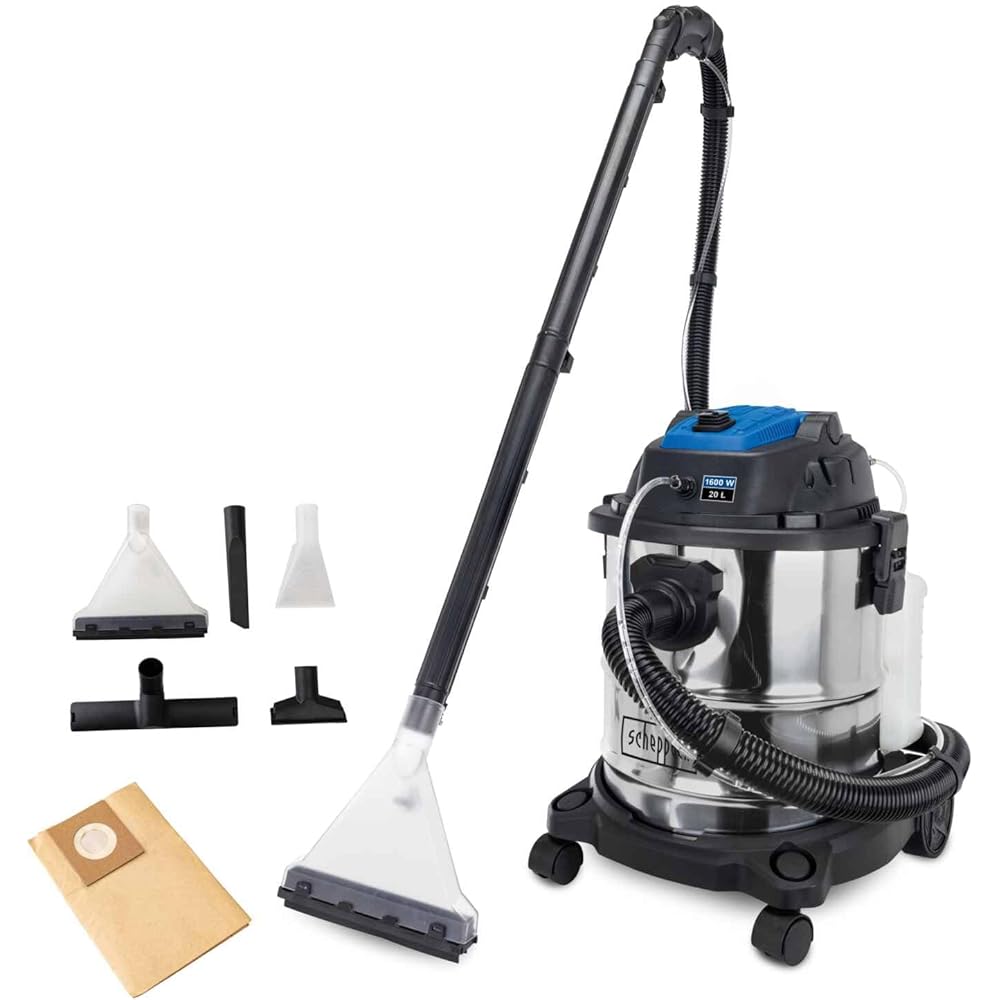 Scheppach SprayVac20 Aspirateur Injecteur-Extracteur 5-en-1 1600W 20L