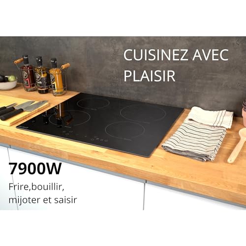 Beldeko Plaque de Cuisson Induction Encastrable 4 Feux 7500W