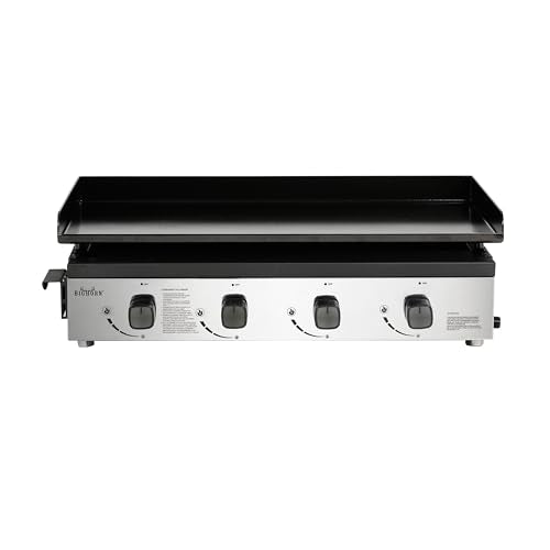 Plancha au Gaz 4 Brûleurs avec Plaque de Cuisson Extérieure 10kW