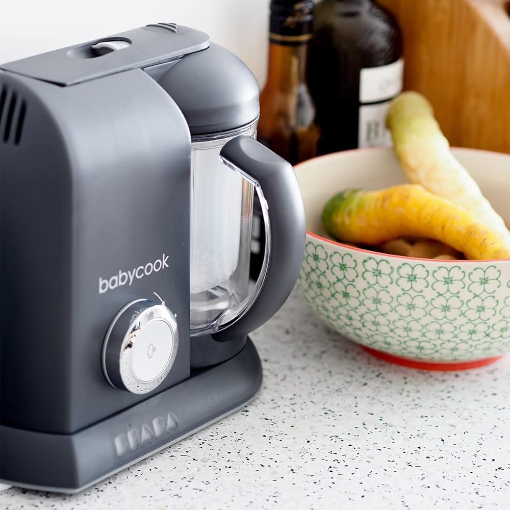 Beaba Babycook Solo Robot Bébé 4 en 1 Cuiseur Vapeur et Mixeur Gris