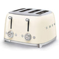 Smeg TSF03CREU Grille-Pain 4 Tranches avec 4 Fentes 2000 W Crème
