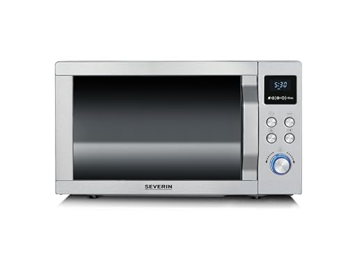 Severin MW 7774 Four Micro-ondes Inox avec Plateau à Pizza 25L