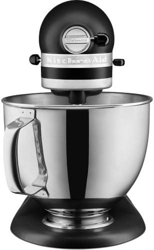 KitchenAid Artisan Robot Pâtissier à Tête Inclinable Noir Mat 4,8L