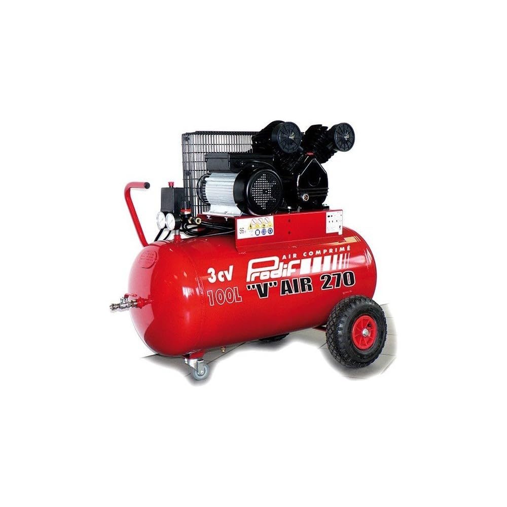 Prodif Compresseur d'Air Professionnel à Courroie 100 L 3 CV