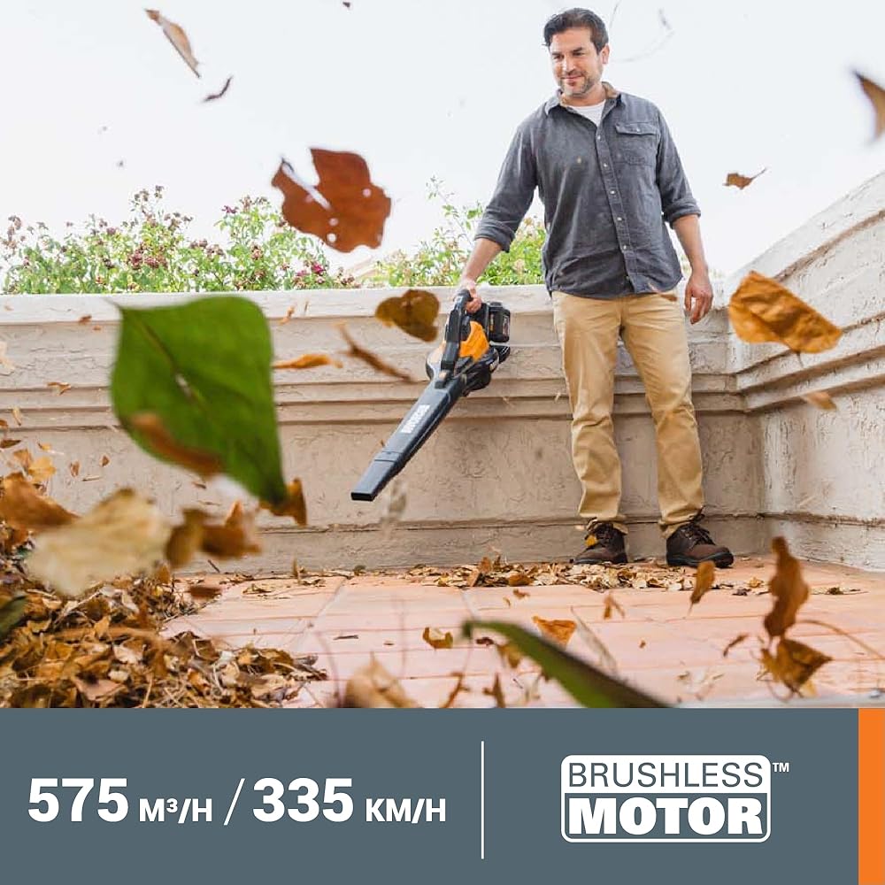 Worx WG583E.9 Aspirateur-Souffleur de Feuilles sans Fil Brushless 40V