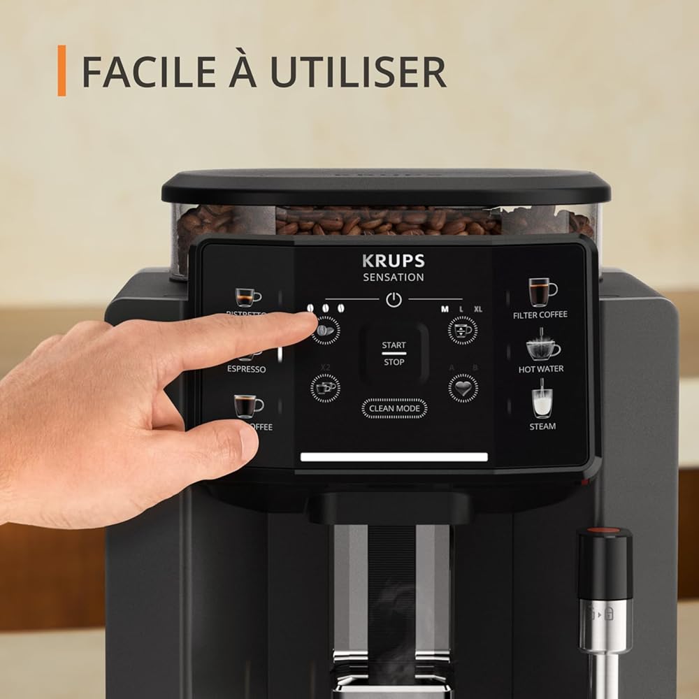 Krups Sensation C50 Machine à Café Automatique avec Broyeur à Grains
