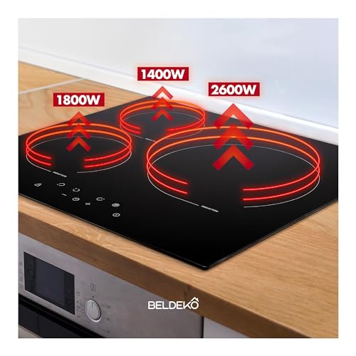 Beldeko Plaque de Cuisson Induction Encastrable 3 Feux 5500W
