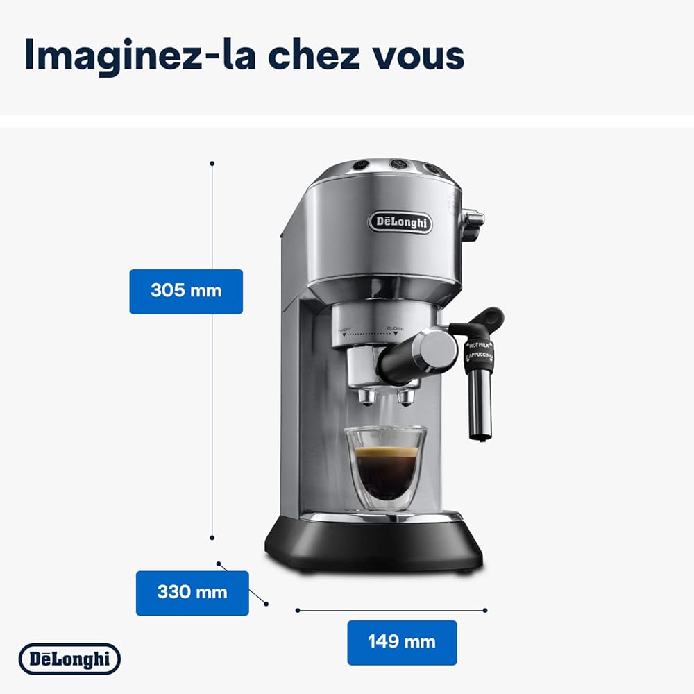 De'Longhi Dedica Style EC685.M Machine Expresso Métal Compacte