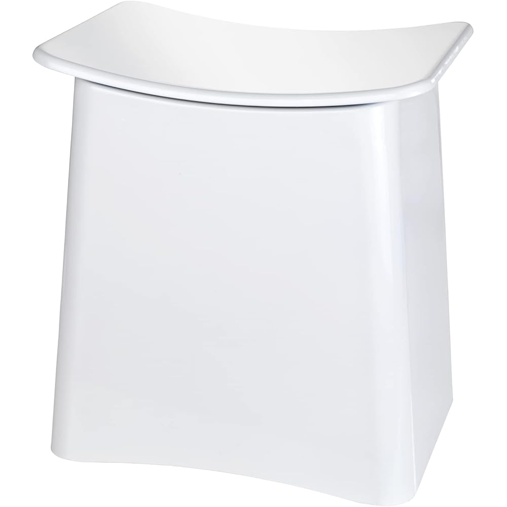 Wenko Wing Tabouret de Salle de Bain et Panier à Linge Amovible 33 L