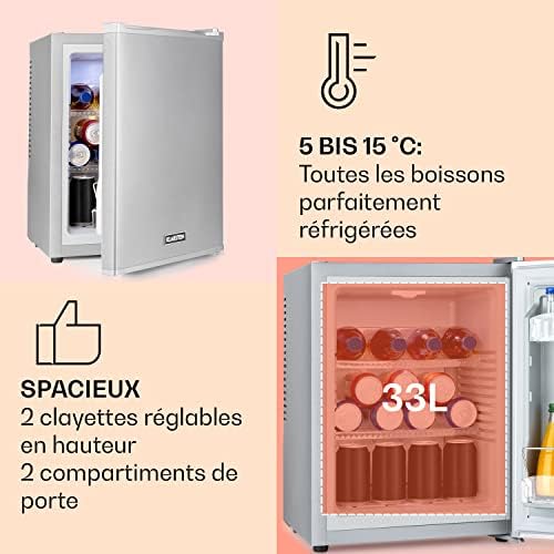 Klarstein Mini Bar Réfrigérateur de Chambre Silencieux 30L