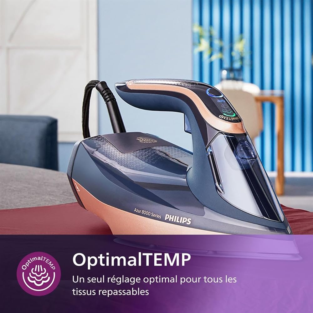 Philips Azur 8000 Series Fer à Vapeur 3000 W Technologie OptimalTEMP