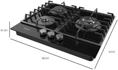 Cecotec Bolero Squad G 4200S Plaque de Cuisson à Gaz Inox 4 Feux