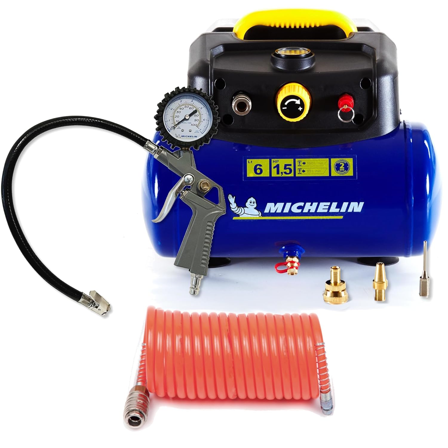 Michelin MBL6 Compresseur d'Air Portable sans Huile 6 L avec Kit