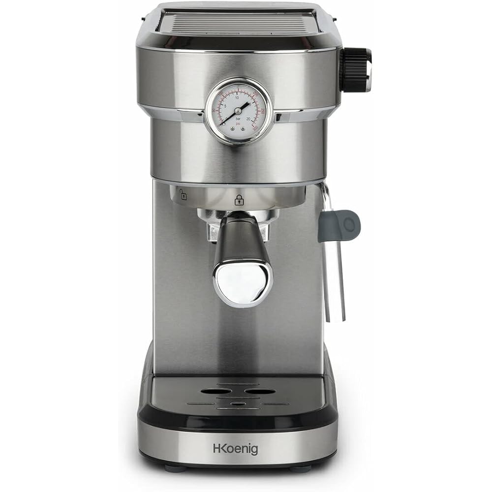H.Koenig EXP820 Machine Expresso Professionnelle en Inox 20 Bars