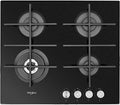Whirlpool GOWL628NB Plaque de Cuisson à Gaz Encastrable Verre Noir