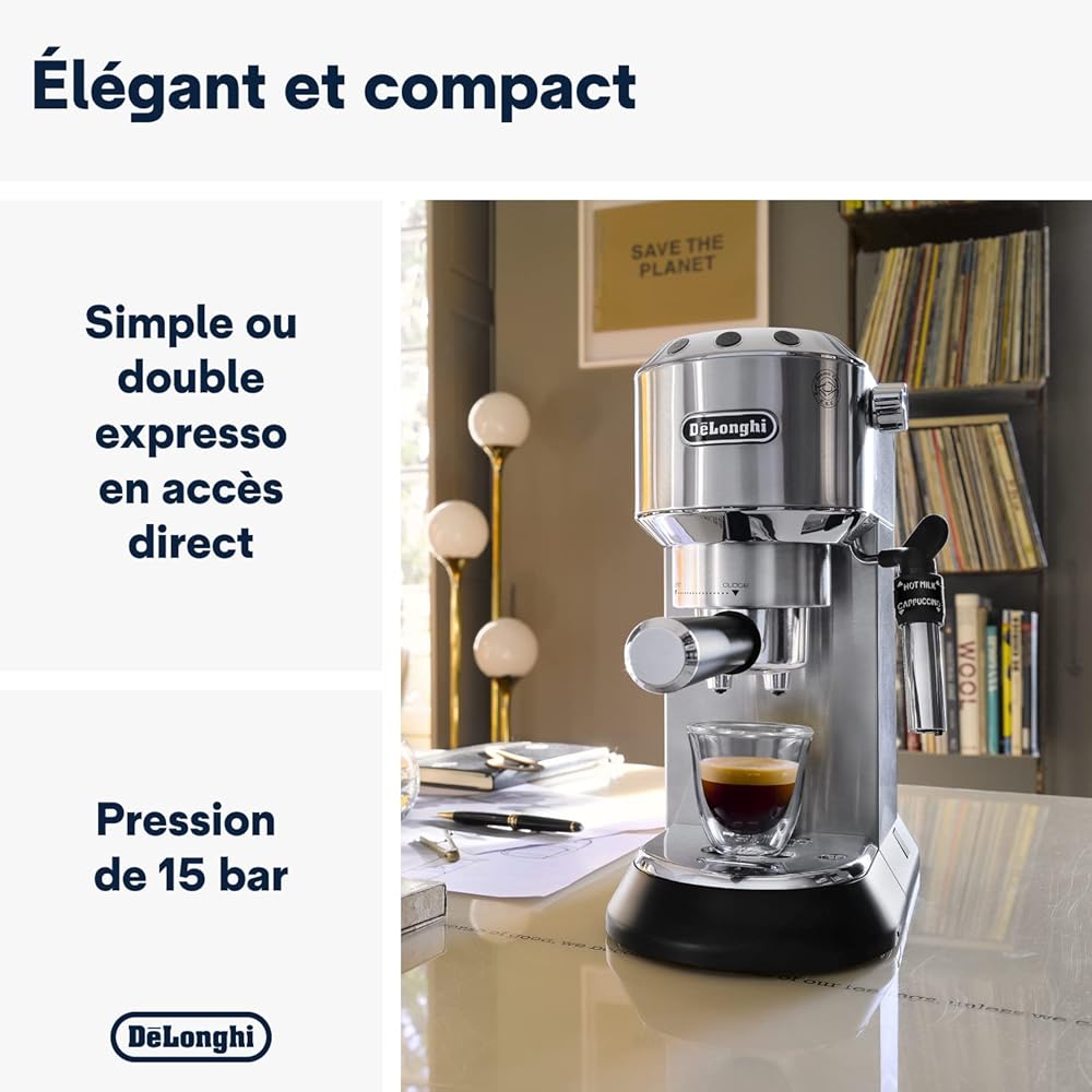De'Longhi Dedica Style EC685.M Machine Expresso Métal Compacte