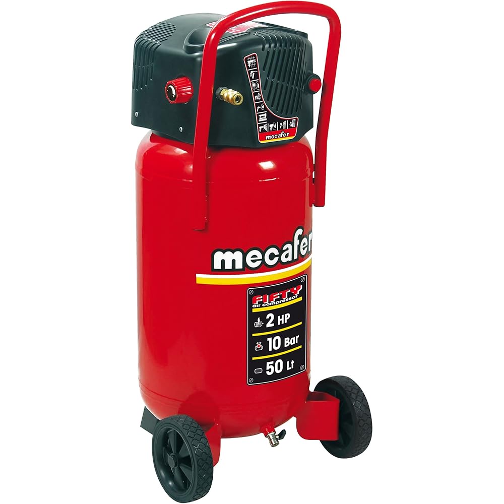 Mecafer 425090 Compresseur Fifty 50 L 2 HP avec Tuyau à Air 10 m