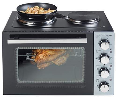 Bestron Cuisinière Mini-Four de Table avec Double Plaque de Cuisson