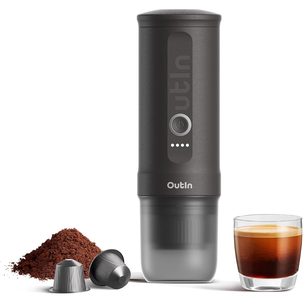 Outin Nano Machine à Expresso Électrique Portable Auto-Chauffante
