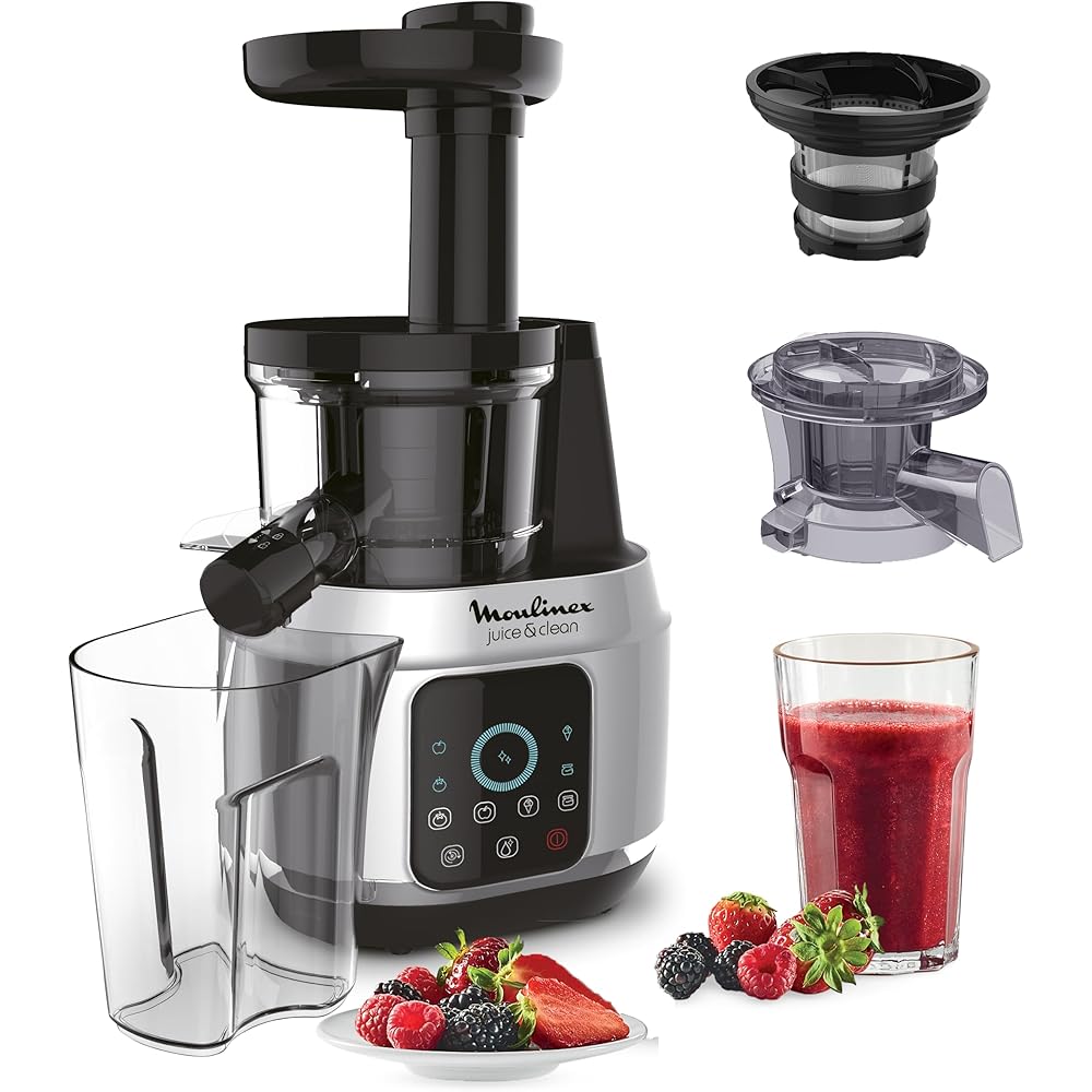 Moulinex Juice & Clean Extracteur de Jus de Fruits et Légumes