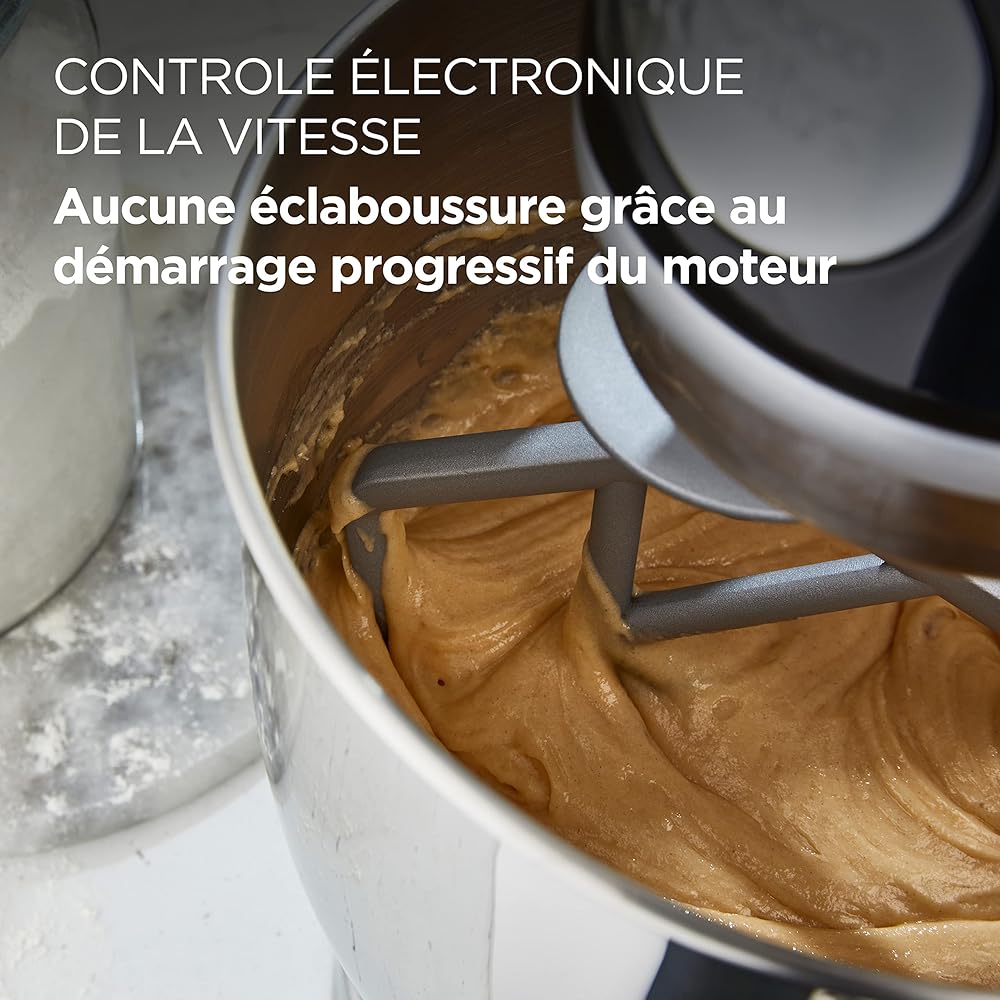 Kenwood kMix KMX750BK Robot Pâtissier Noir en Métal 1000W