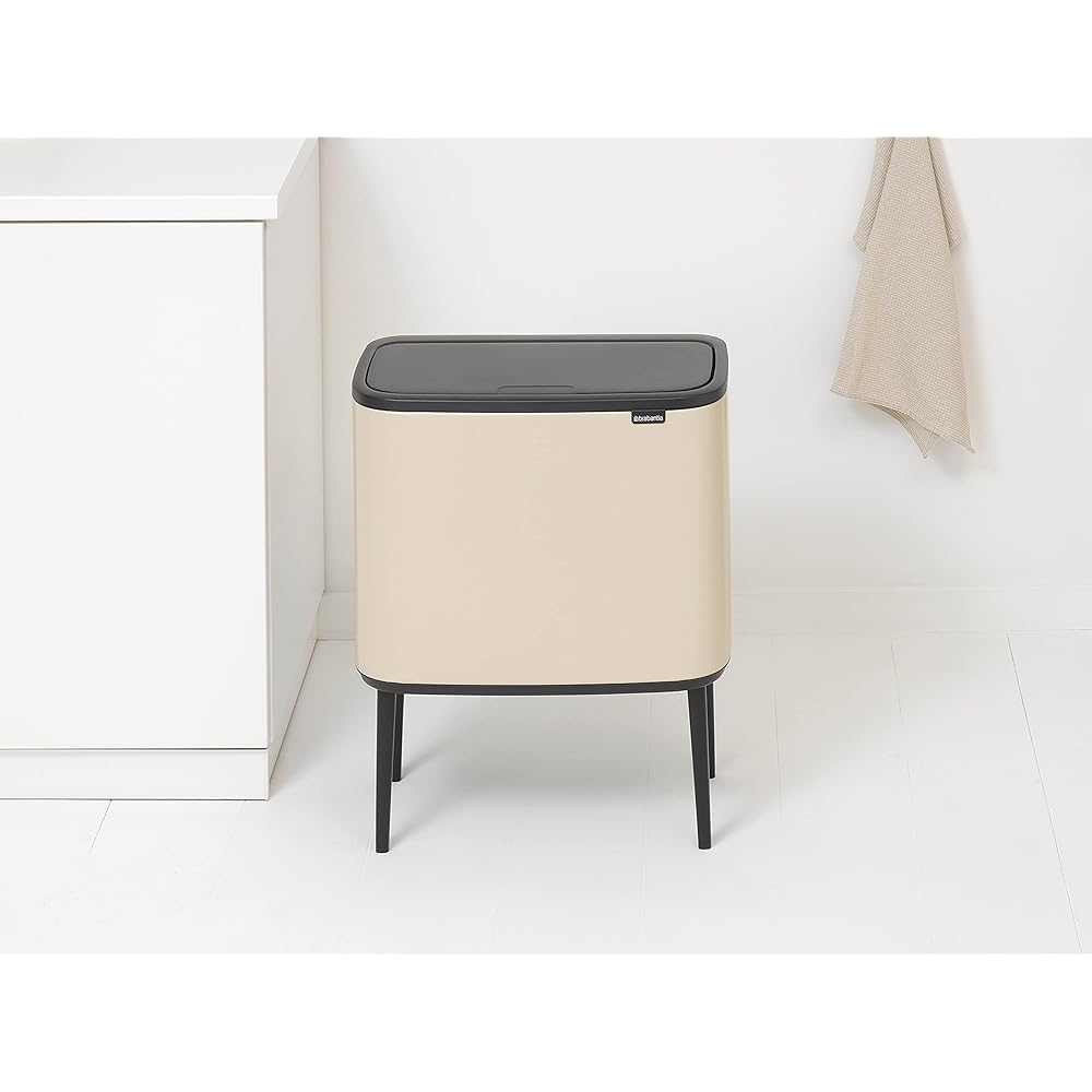 Brabantia Bo Touch Bin Poubelle de Recyclage Double 23 plus 11 L Beige