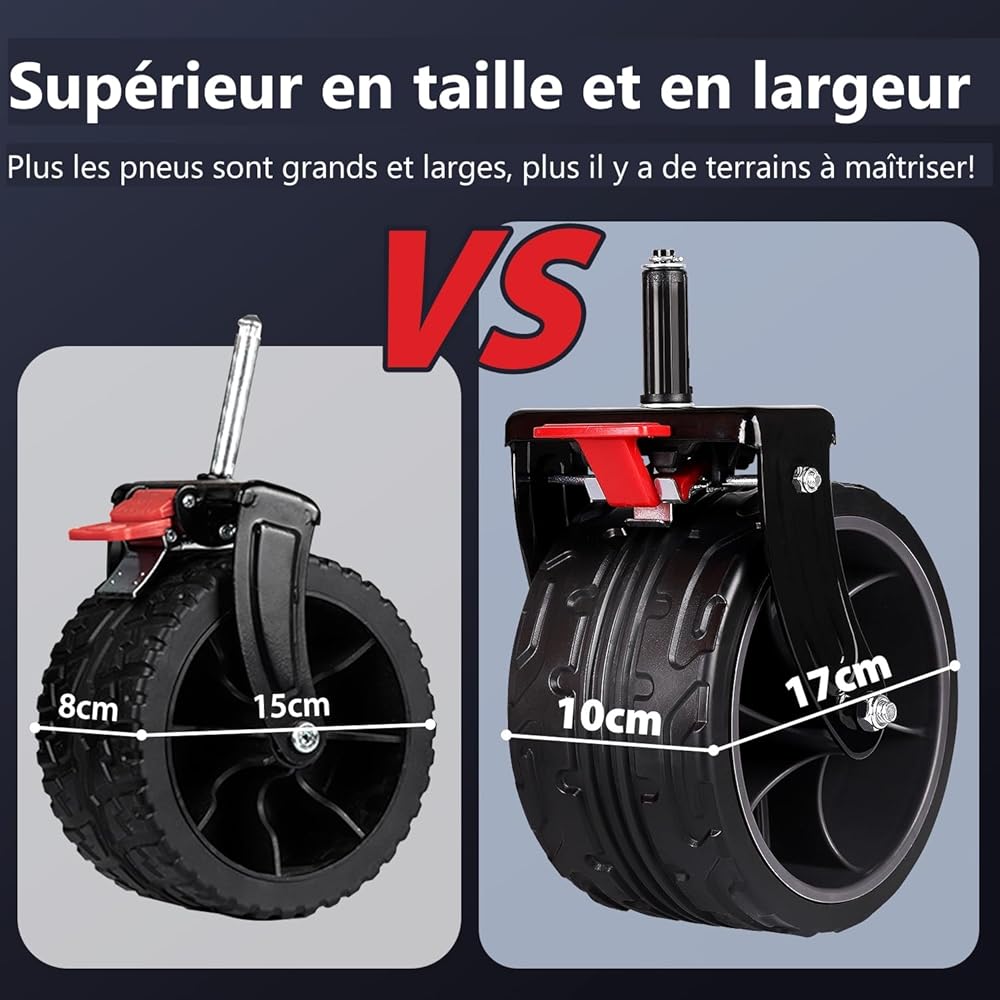 Sekey XXL Plus Chariot de Jardin Pliable Tout-Terrain 200L 150kg