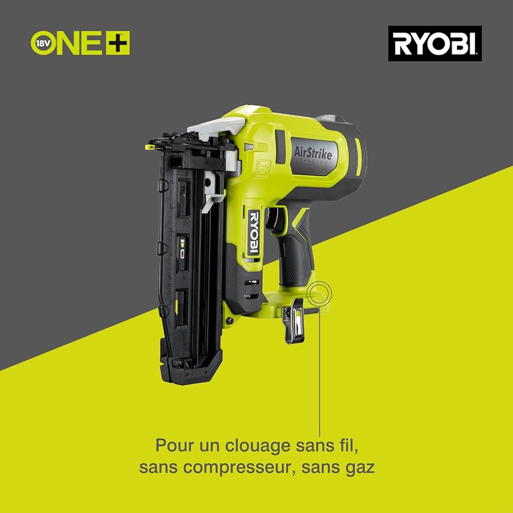 RYOBI R16GN18-0 Cloueur de Finition sans Fil 18V ONE+ Jauge 16G