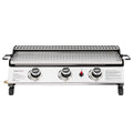 Royal Gourmet Plancha au Gaz Propane en Acier Inoxydable 3 Brûleurs