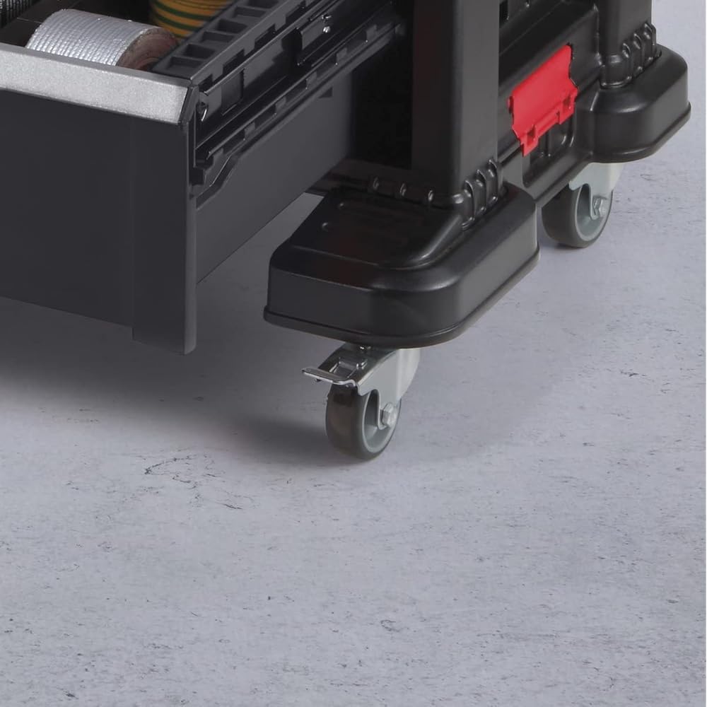 Keter Module Servante d'Atelier 7 Tiroirs Amovibles pour Outils Noir