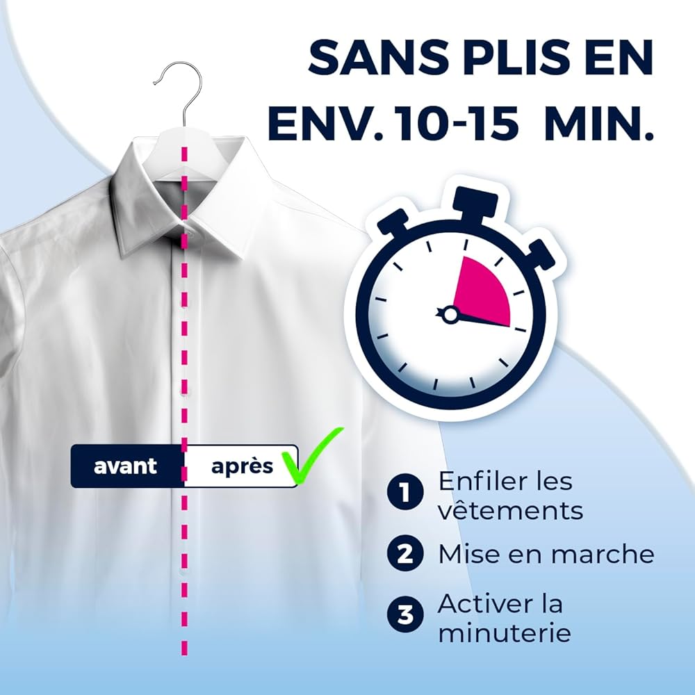 Cleanmaxx Repasseur Automatique de Chemises et Pantalons Pro Steam