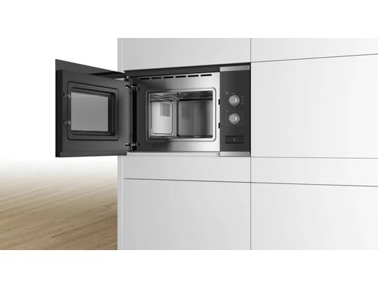 Bosch Série 4 BFL520MS0 Micro-ondes Encastrable en Acier Inox