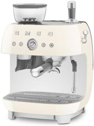 Smeg EGF03CREU Machine à Café Expresso Manuelle avec Broyeur