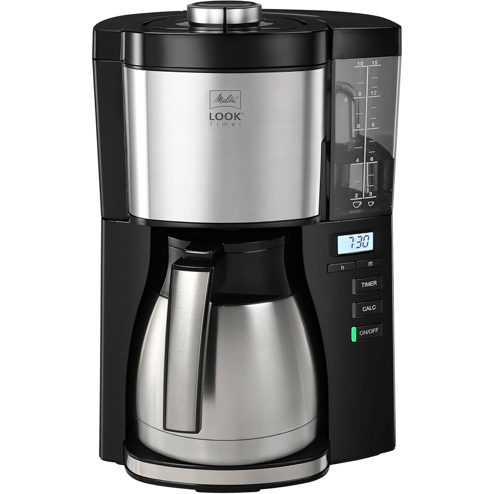 Melitta Look V Timer 1025-18 Cafetière Filtre avec Carafe Thermique