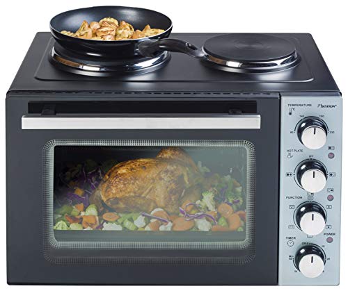 Bestron Cuisinière Mini-Four de Table avec Double Plaque de Cuisson